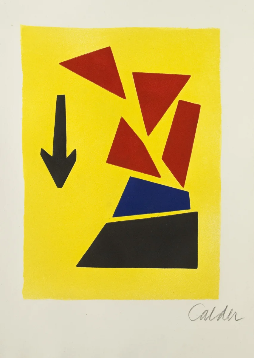 Fetes Plate 7, Aquatint and pochoir, 19 x 14.3 in, signed, 1971
