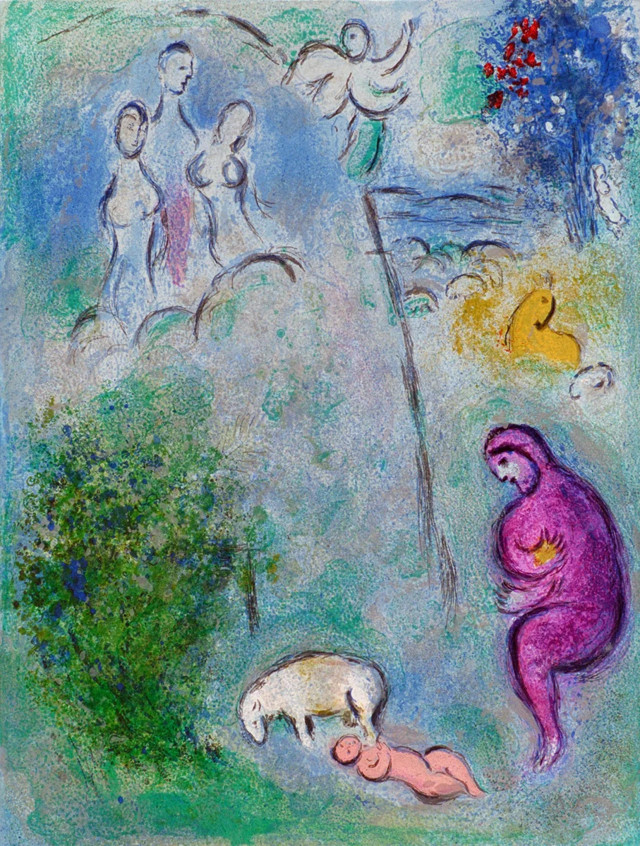 Decouverte de Chloe, Lithograph, 13 x 17 in, signed, 1961