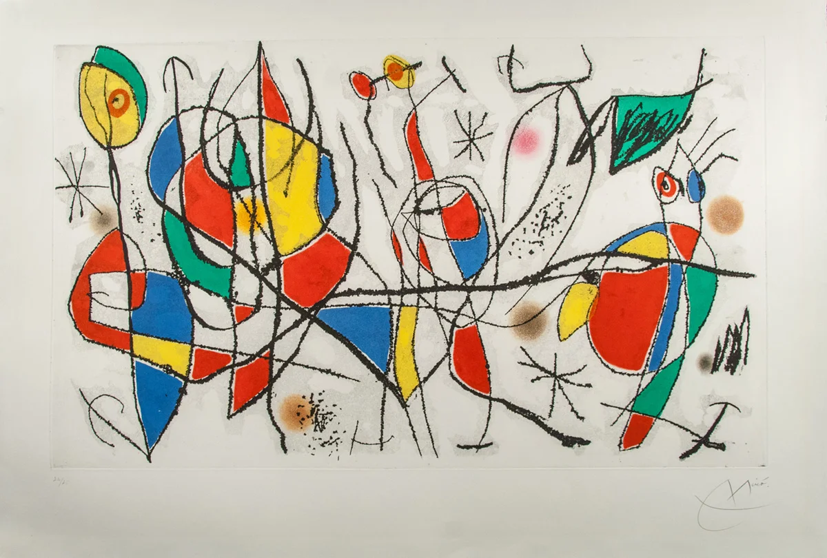 L' Invitee du Dimanche I, Etching and aquatint, 31.5 x 45.5 in, signed, 1969