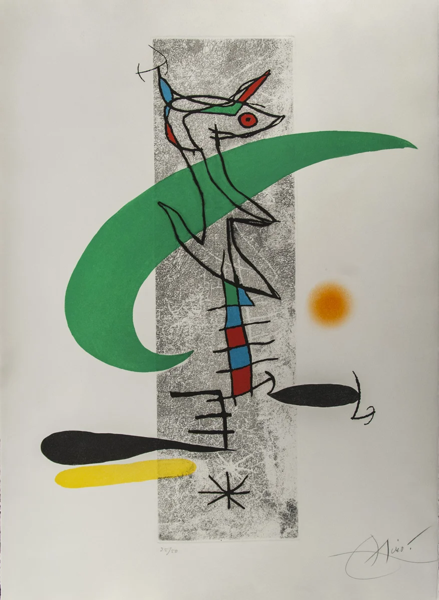SOLD La Translunaire, Etching and aquatint, 29 x 21 in, signed, 1974
