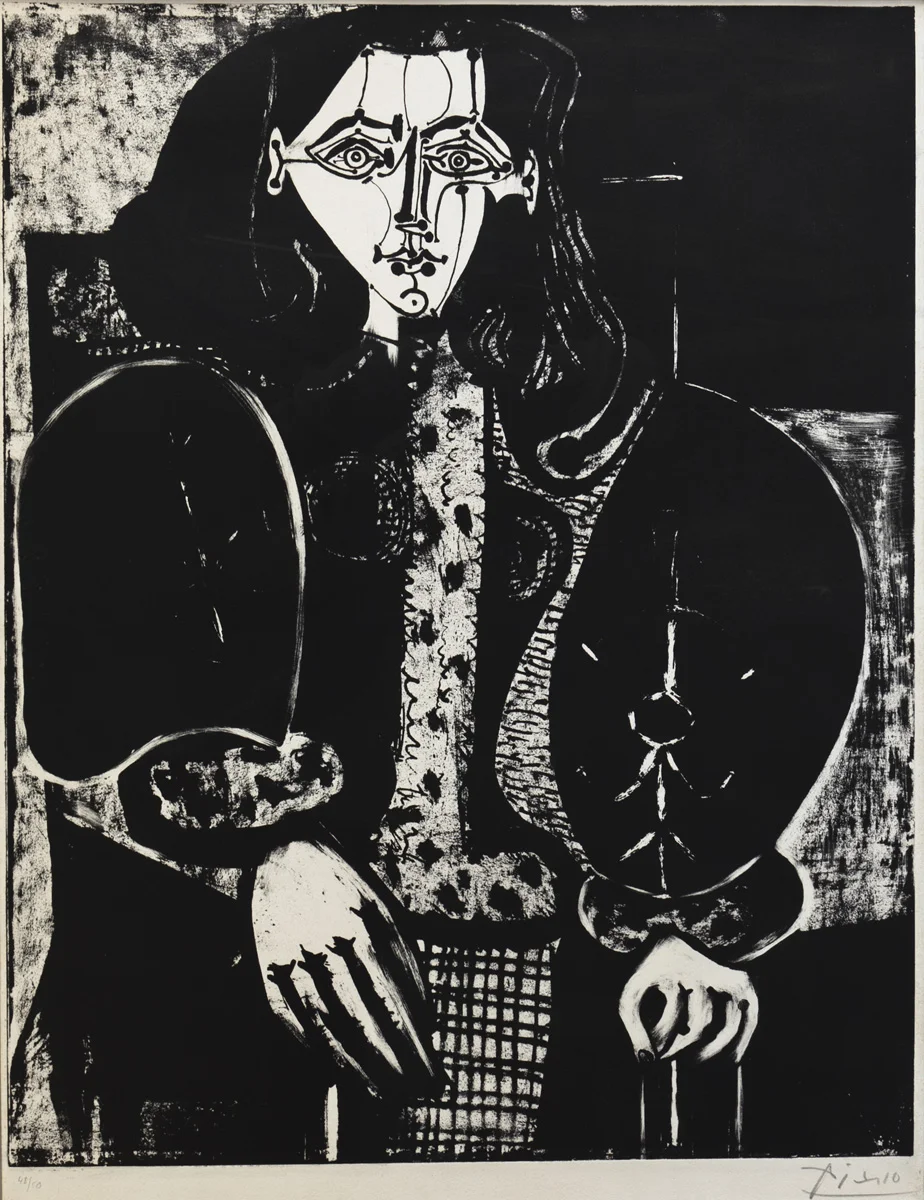 SOLD Femme Au Fauteuil No 1, Lithograph, 30 x 22.2 in, signed, 1949