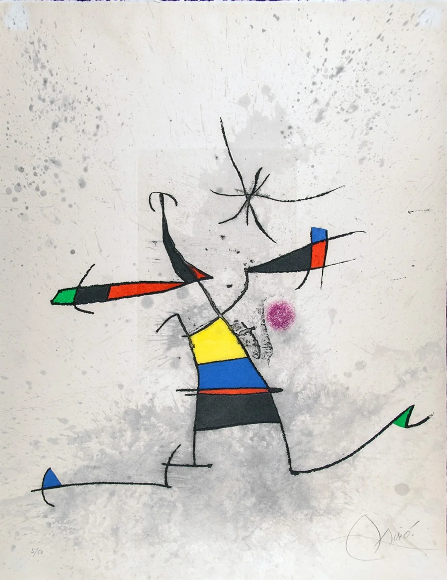 Appelant Écartel, Color etching and aquatint, 26 x 19.3 in, signed, 1973