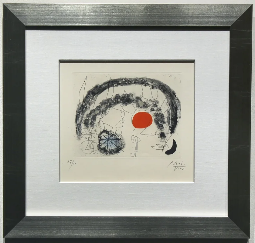 Serie: III, color etching and aquatint, 9.2 x 11.7 in., 1953, signed, ed. of 50