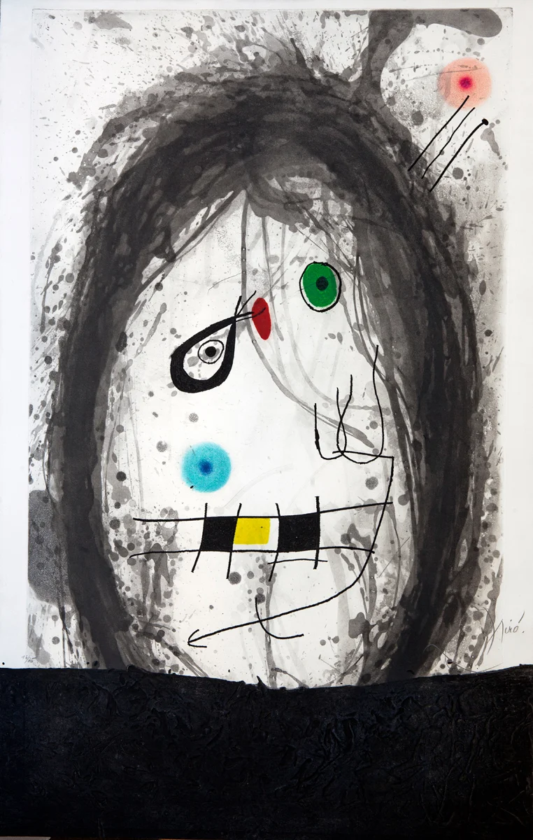L'Exile Noir, Etching and aquatint with carborundum, 41.75 x 26.75 in., 1969, D. 497