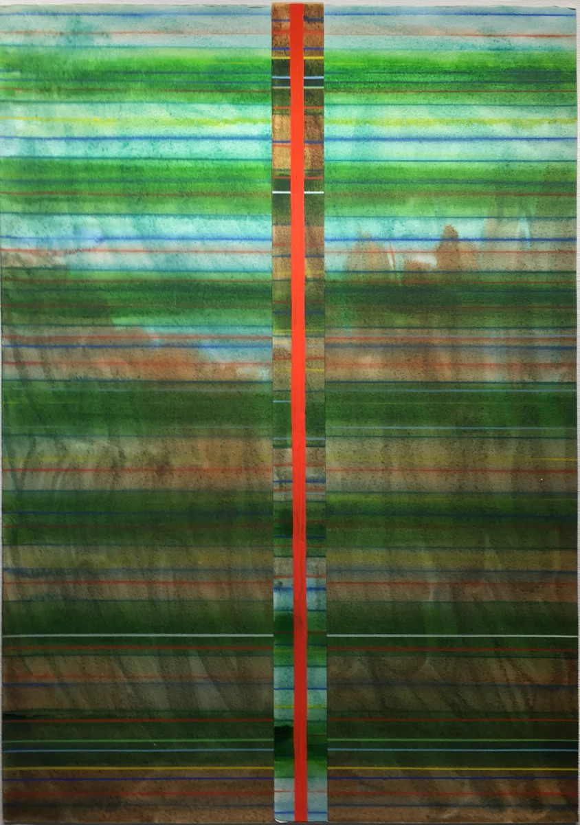 Found II, gouache and colour pencil on paper, 26 x 19 in., 2016