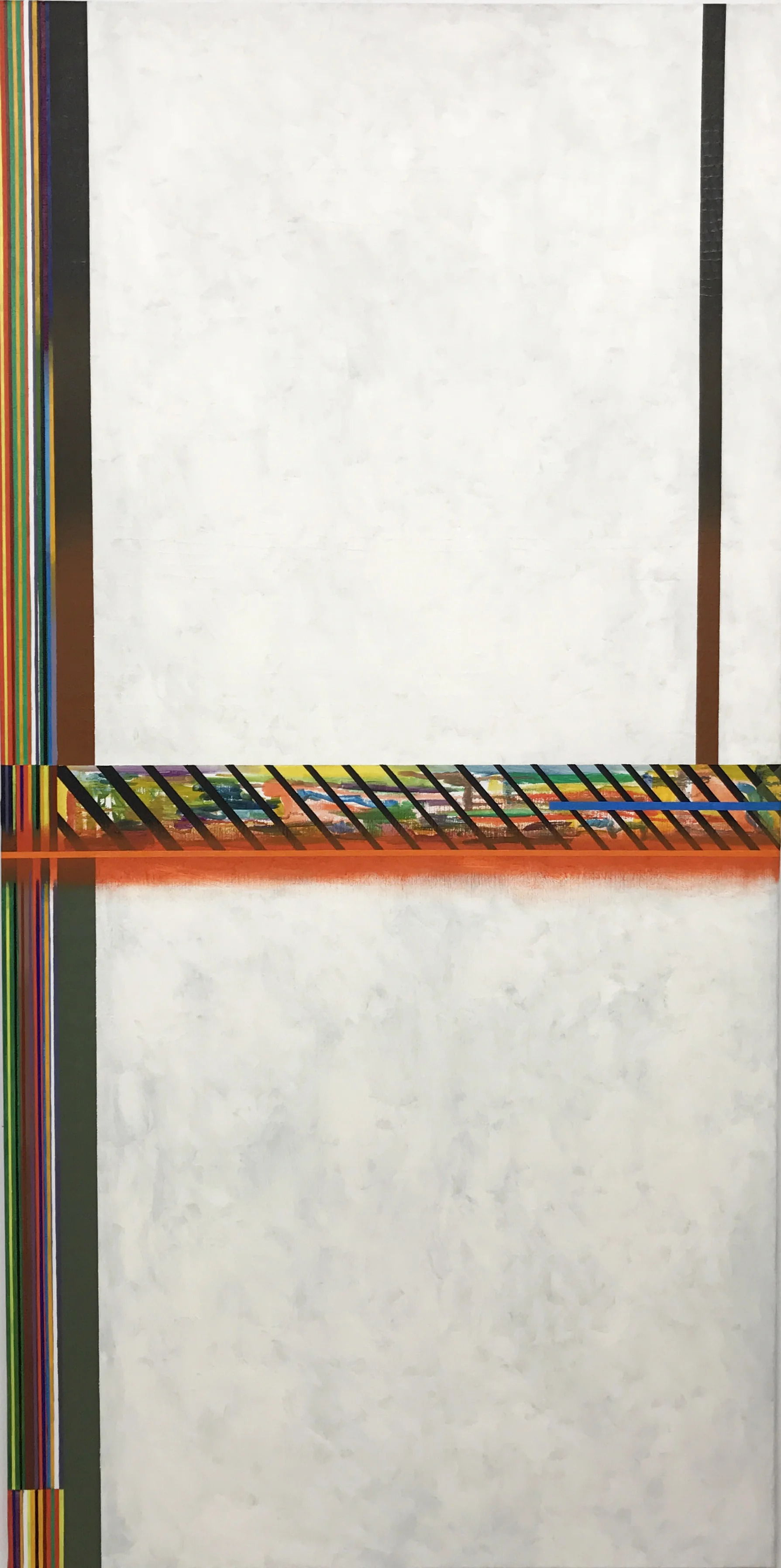 MIQUEL GELABERT, Geomy, oil on canvas, 78 x 39 in, 2017