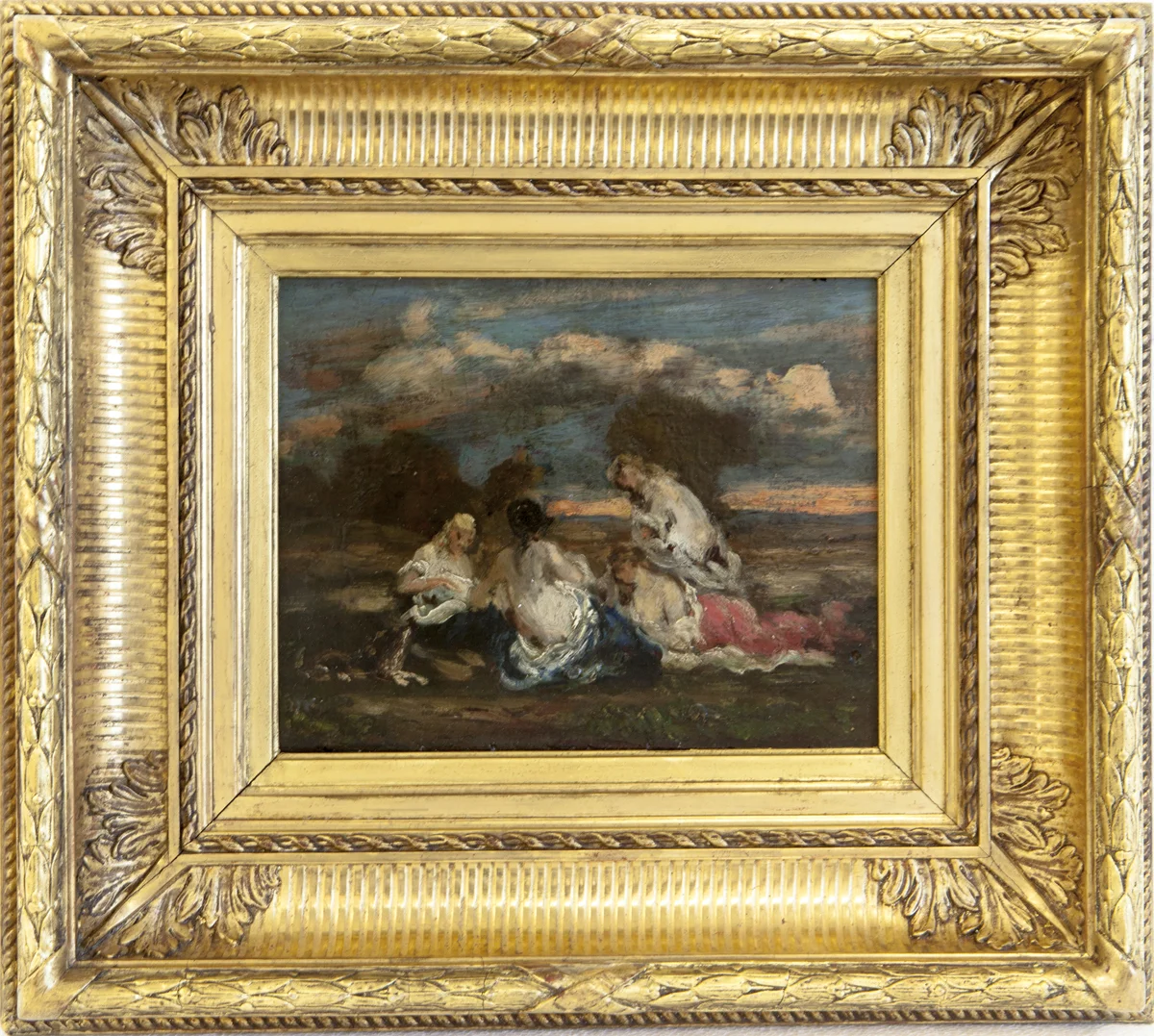 Diaz de la Peña, Narcisse, Les baigneuses, 6.4 x 9.25 in
