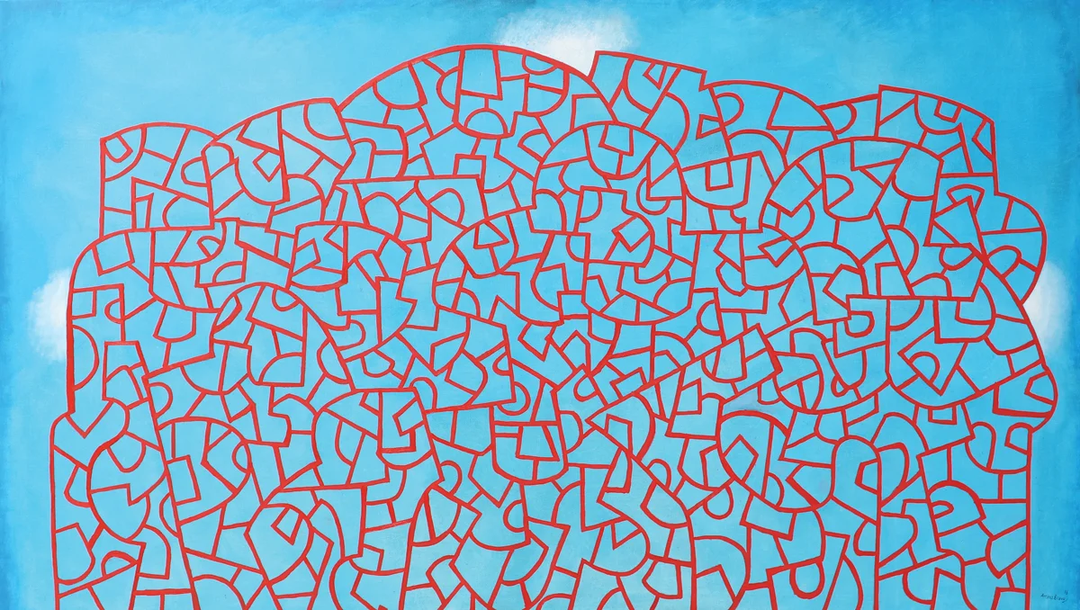 Three, oil on canvas, 51 x 103 in, 2016