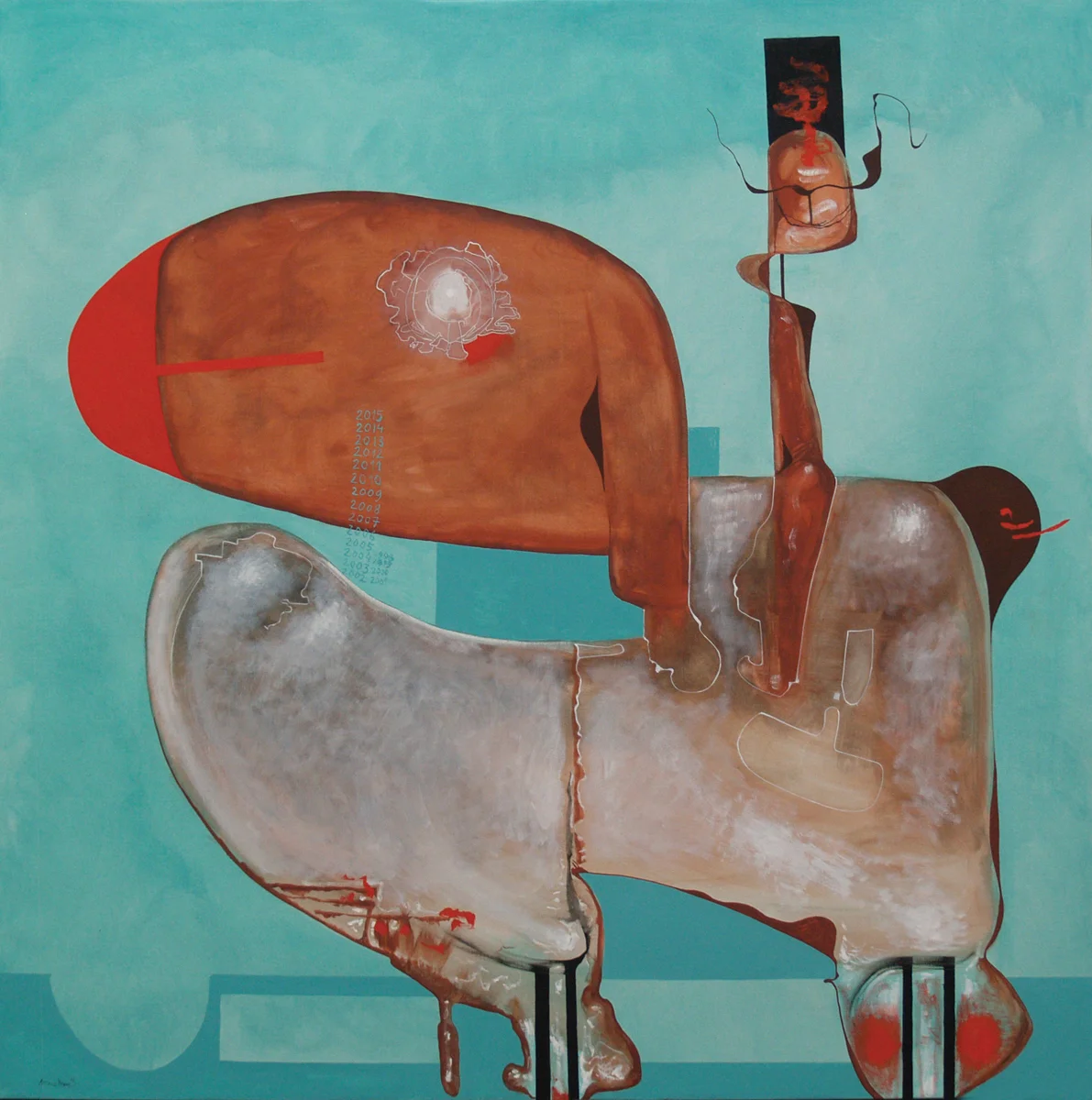 Arre tatano IV, oil on canvas, 78 x 78 in, 2015