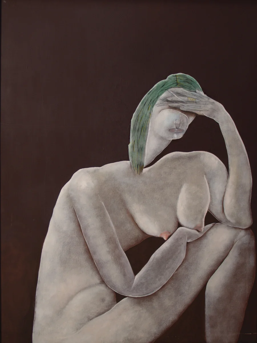 Nu que pensa, oil on canvas, 51 x 38 in, 1982