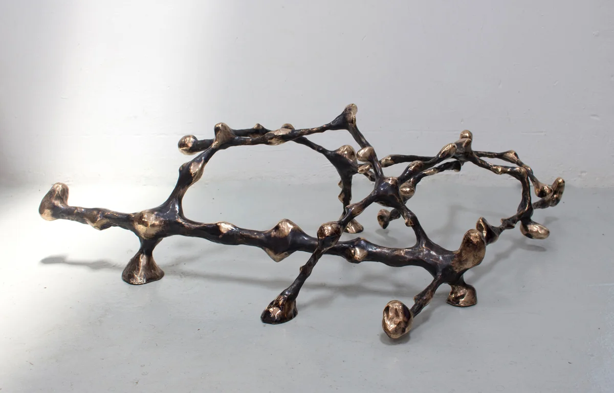 Foam, bronze, 41 x 23 x 12 in, 2016