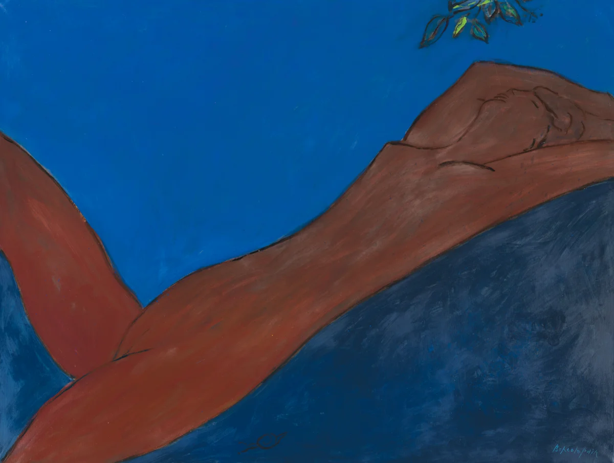 I sleep but my heart keeps watch, Oil on paper on canvas, 46 x 35 in