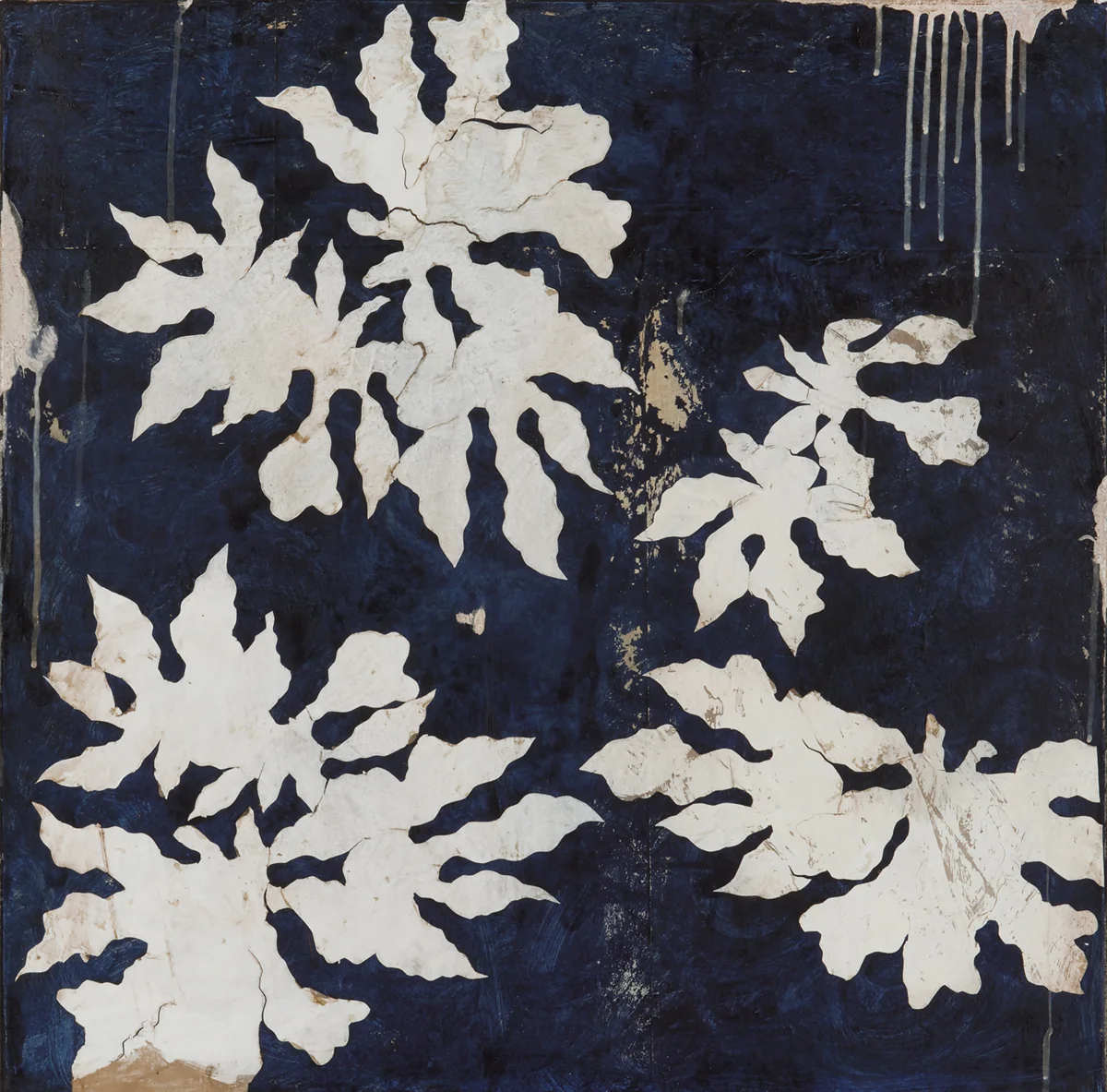 Simplement blanc, Mixed media on canvas, 32 x 32 inches, 2017