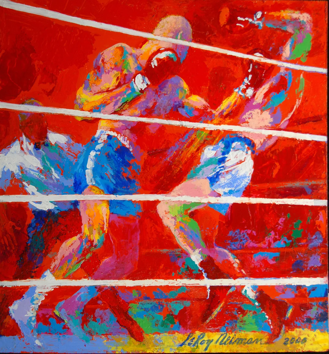 First Painting of the 21st Century, acrylic & enamel on board, 19.25 x 18 in. 2000