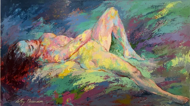 Homage to Boucher, acrylic & enamel on board, 48 x 84 in., 1973