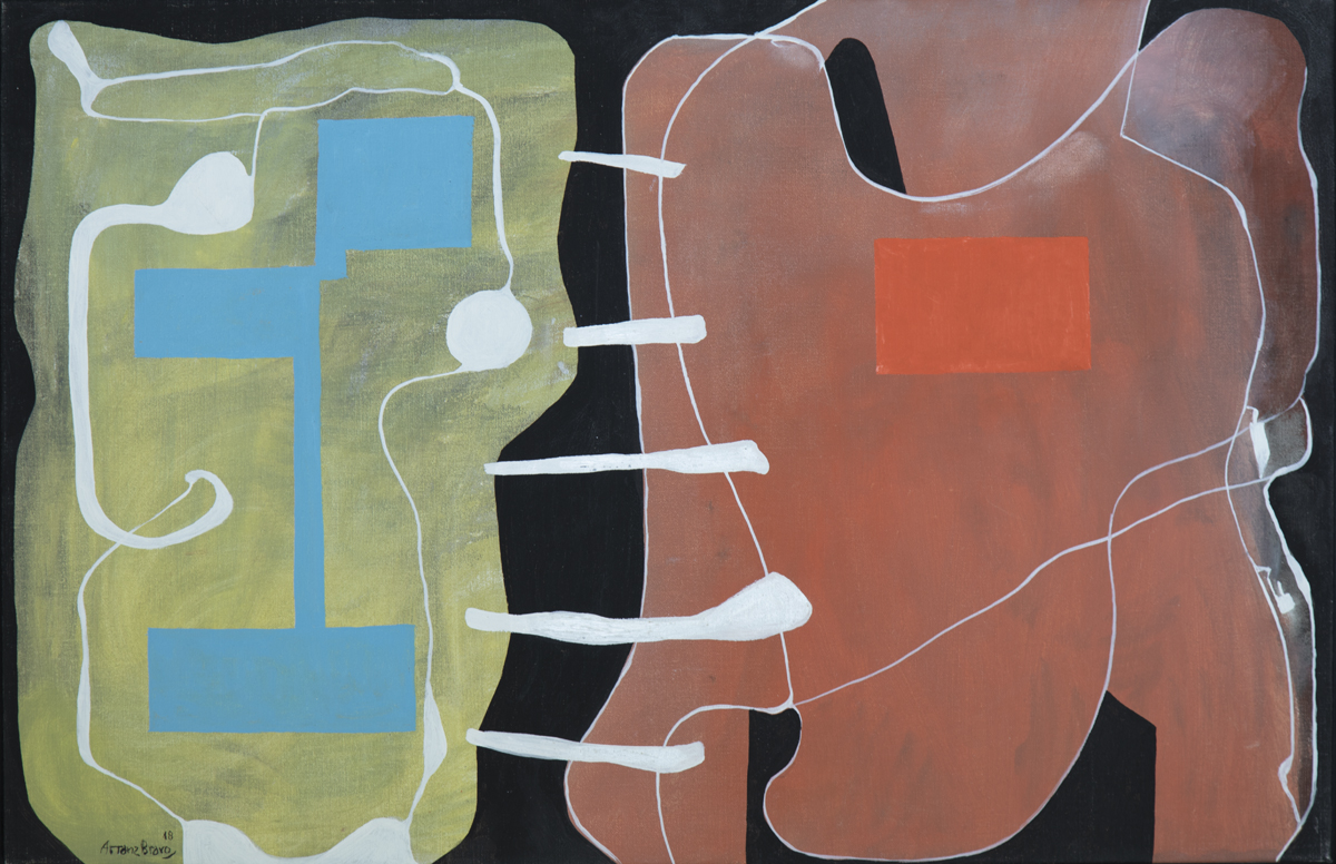 Stand poem II, oil on canvas, 25.5 x 39.3 in. (65 x 100 cm), 2018
