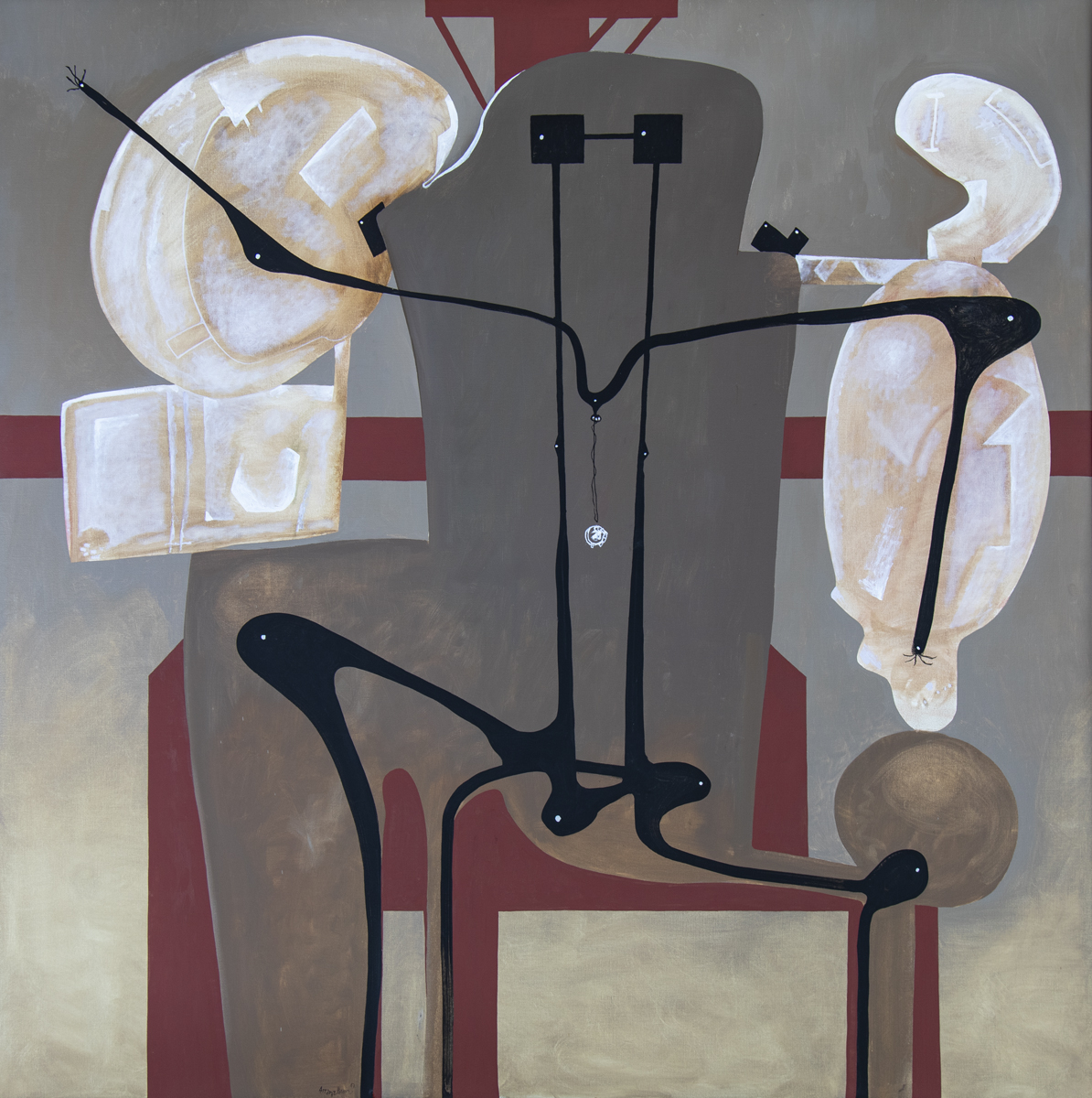 Fino-fuerte, oil on canvas, 78.7 x 78.7 in. (200 x 200 cm), 2017