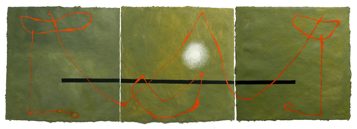 SOLD Parsimony I, painting on paper, 20 x 59 in. (51 x 150 cm), 2018