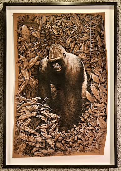 Guno Park: Mighty Jungle, Ink on Paper, 39x26 in., 2018