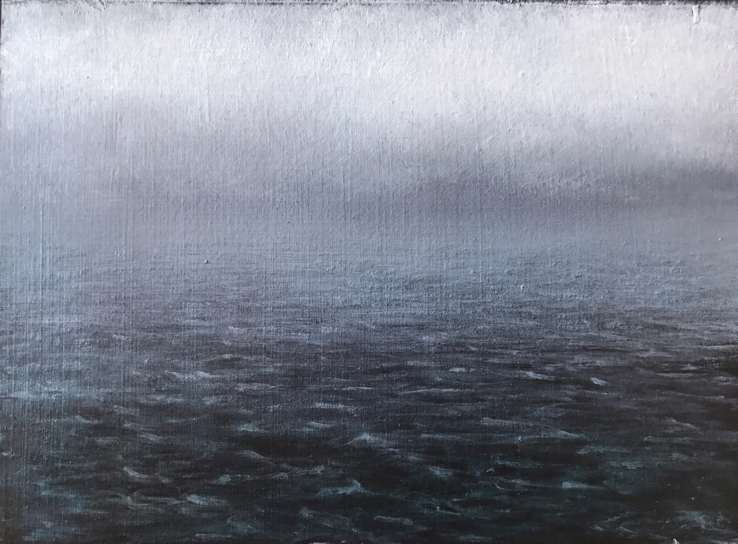Lisa Lebofsky: Atlantic Storm, Oil on Paper, 4x6 in., 2017