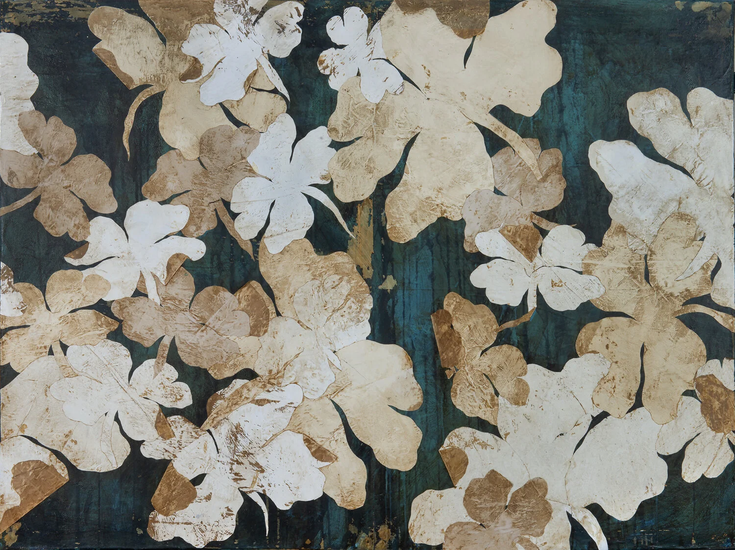 Jour de chance, mixed media on canvas, 38x51 in, 2019