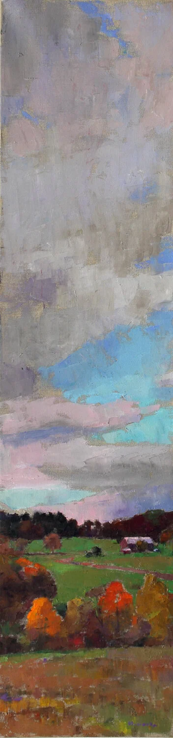 Sky Story, Oil on canvas, 50 x 12 inches, 2020