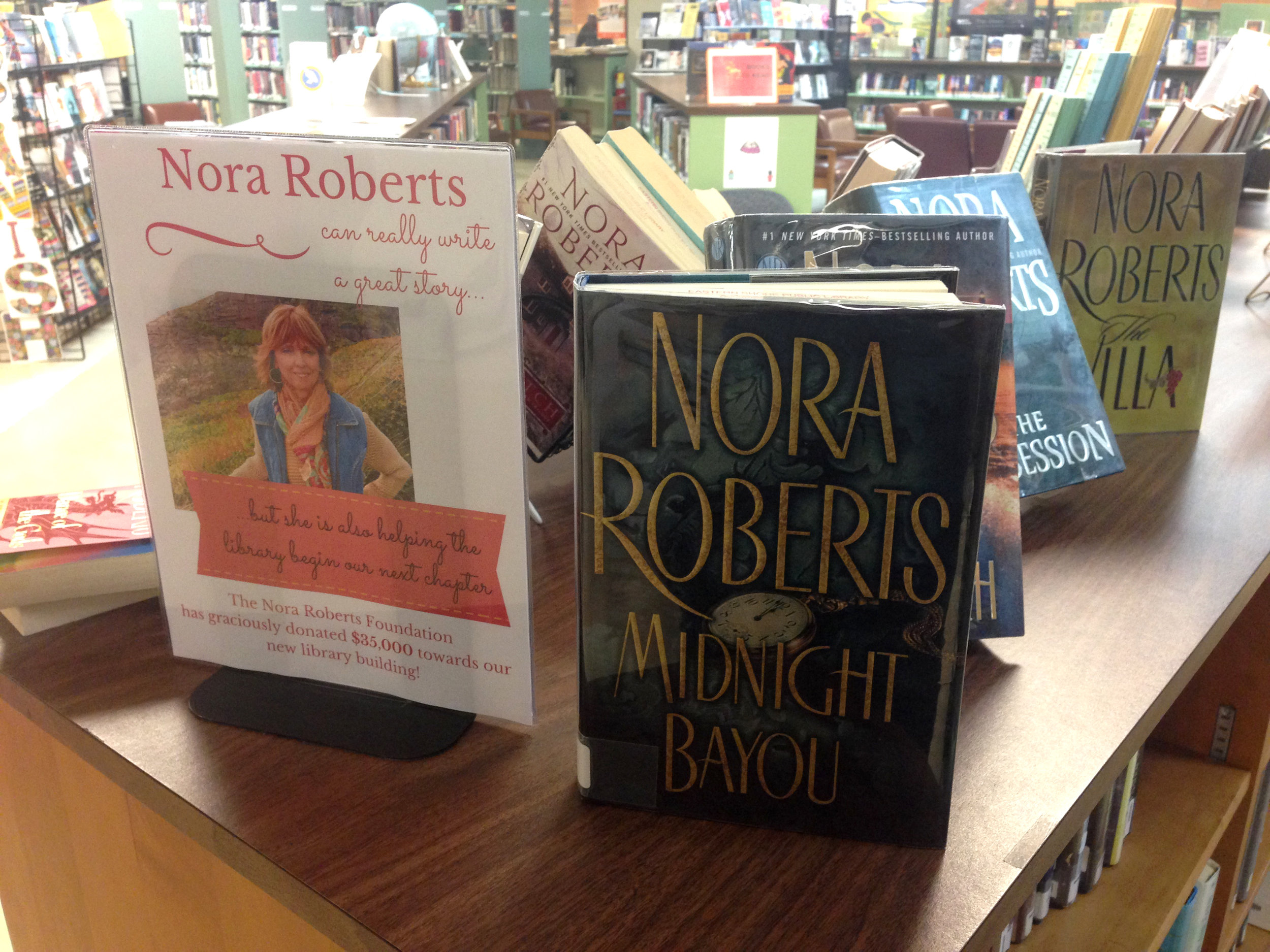 Nora Roberts Foundation Awards Grant for New Shore Library