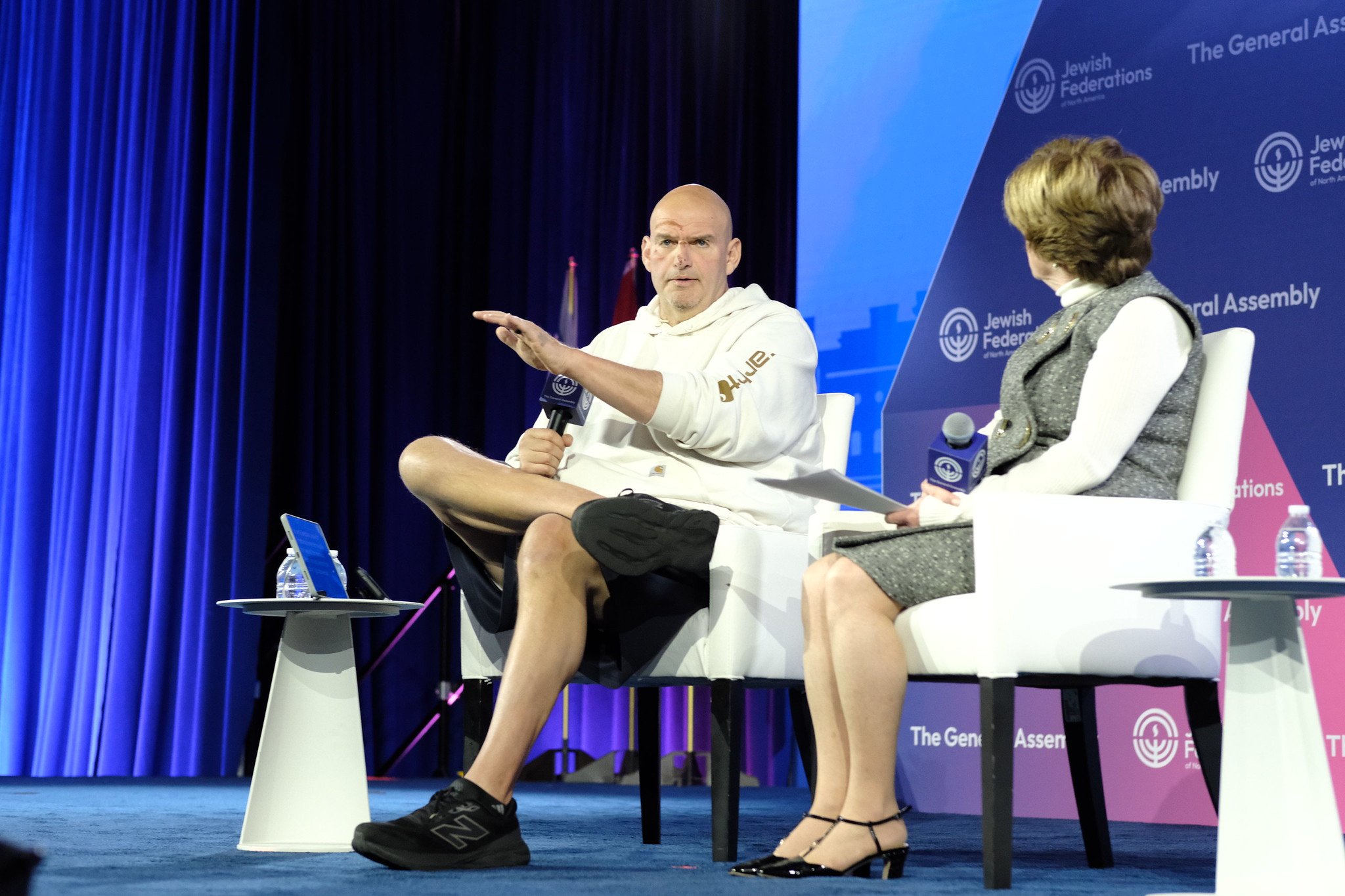Sen. John Fetterman (D-PA) and former JFNA chair Julie Platt