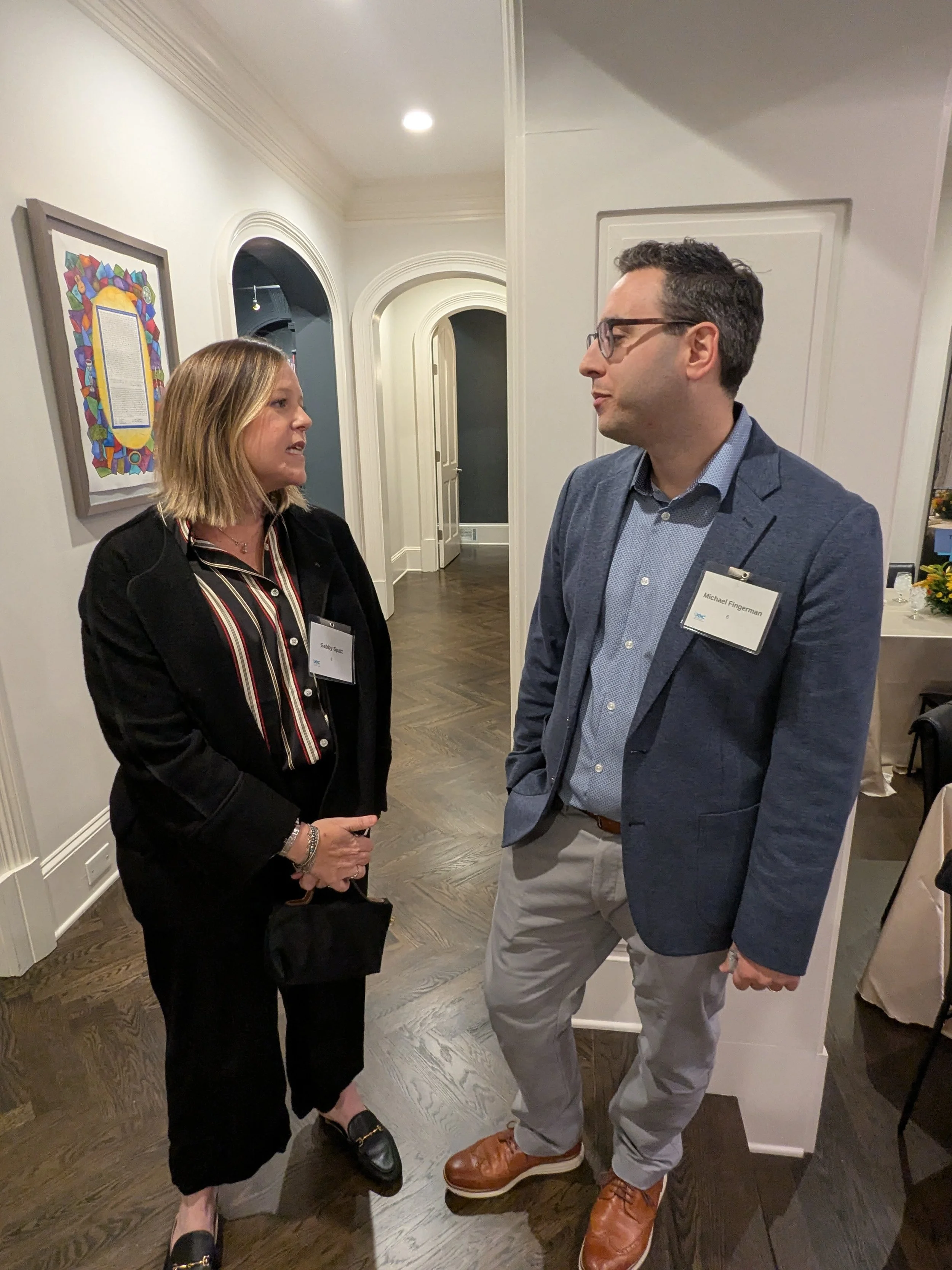 Hirsch Legacy Fund VP of Philanthropy Gabby Spatt and Zalik Foundation Program Officer Michael Fingerman