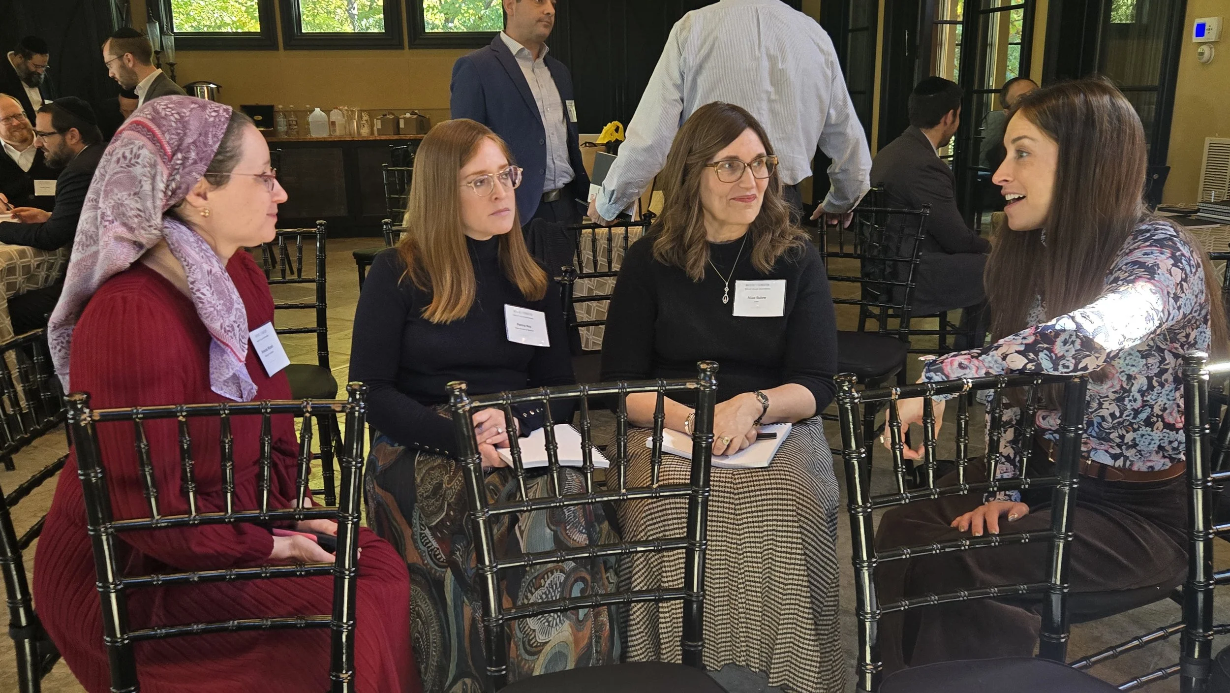 Amanda Mizrahi (Mayberg), Penina Noy (Olami), Aliza Bulow (Core), Chana Adlerstein (NCSY)