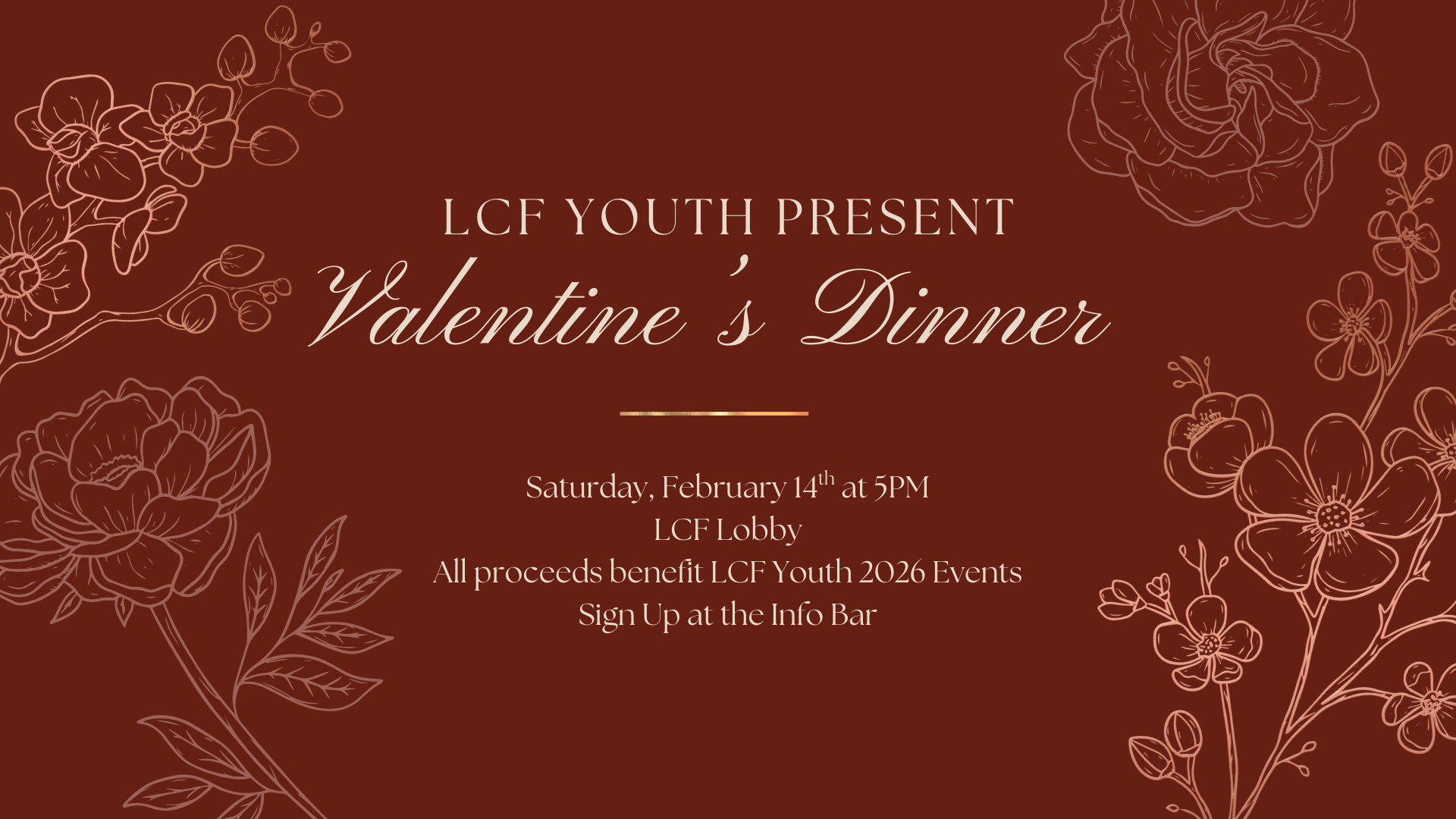 Valentine's Dinner Hosted by LCF Youth