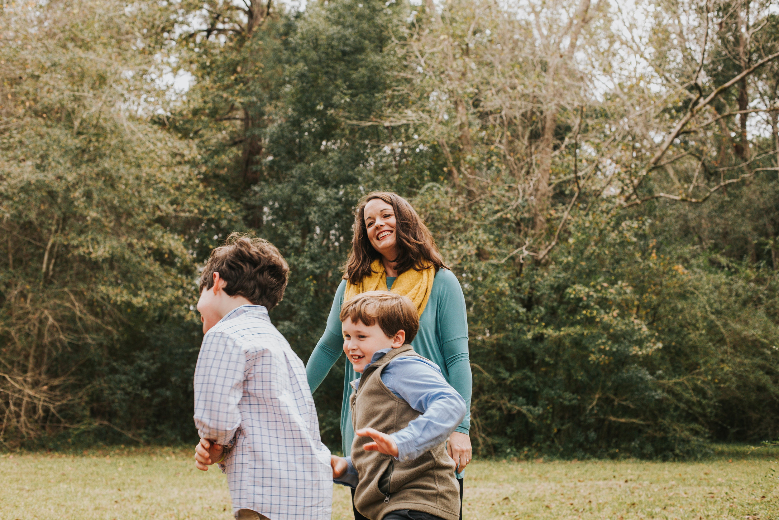 Fairhope mom playing with sons