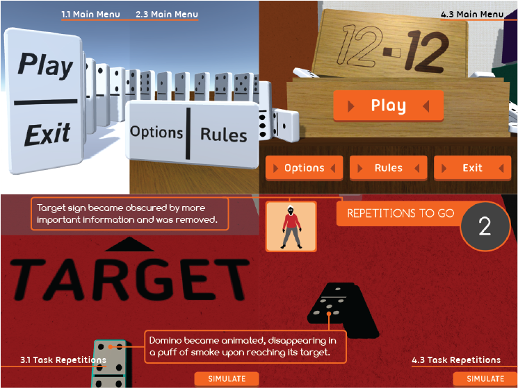 Figure 6.10 - Menu and Target Development