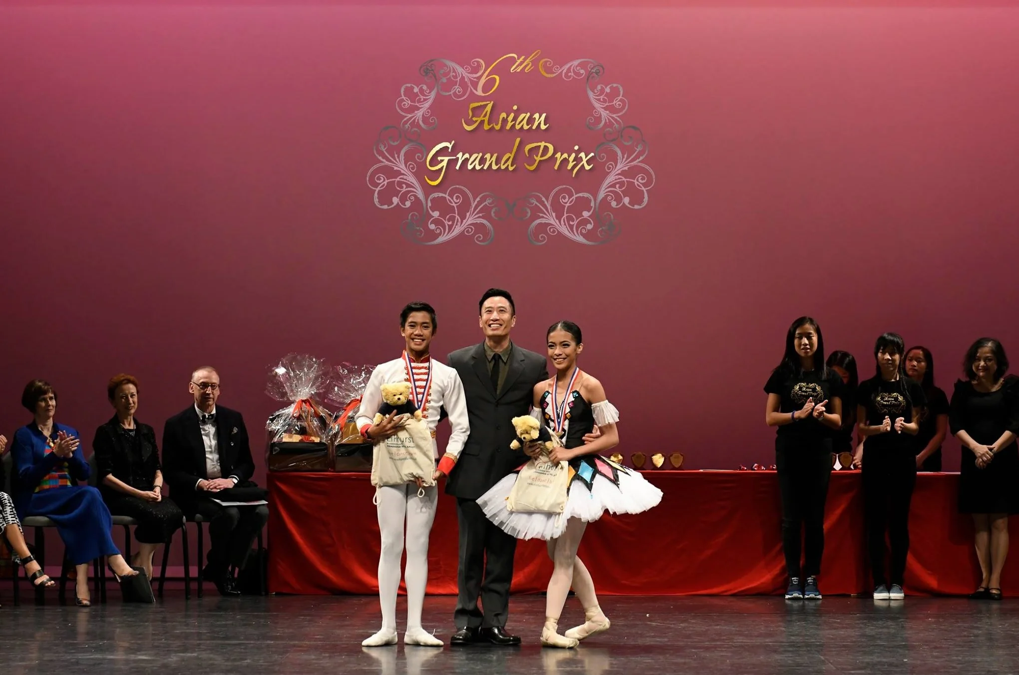 Two Filipinos received summer school scholarships from the Elmhurst School of Dance in Birmingham, United Kingdom: Nicole Barroso of Lisa Macuja School of Ballet Manila (right) and John Edmar Sumera of Academy One Music and Dance Center (left). Photo courtesy of Asian Grand Prix
