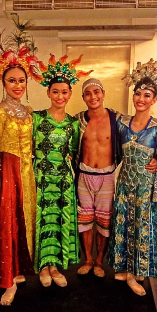 Tatlong Kuwento ni Lola Basyang gave Abi (leftmost) a taste of Filipino classics as she was cast in the story “Ang Kapatid ng Tatlong Marya” together with Dawna Mangahas, Alvin Santos and Joan Emery Sia. Photo from Alvin Santos' Facebook page