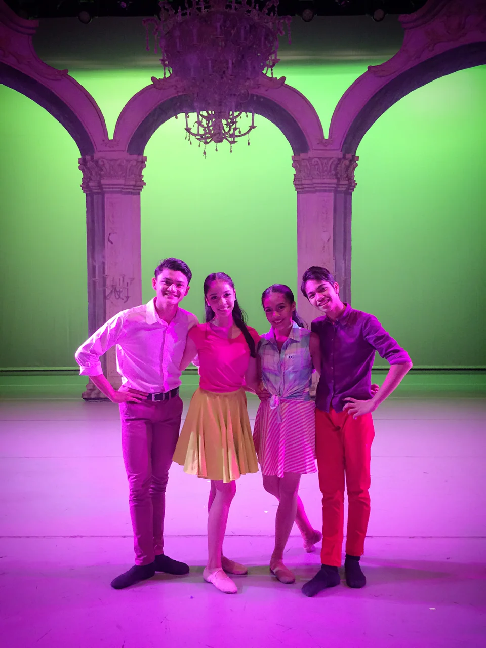 The four youngsters performed Tara Let’s at the 2016 Beijing Dance Performance Series for Dance Schools. Photo courtesy of Gerardo Francisco