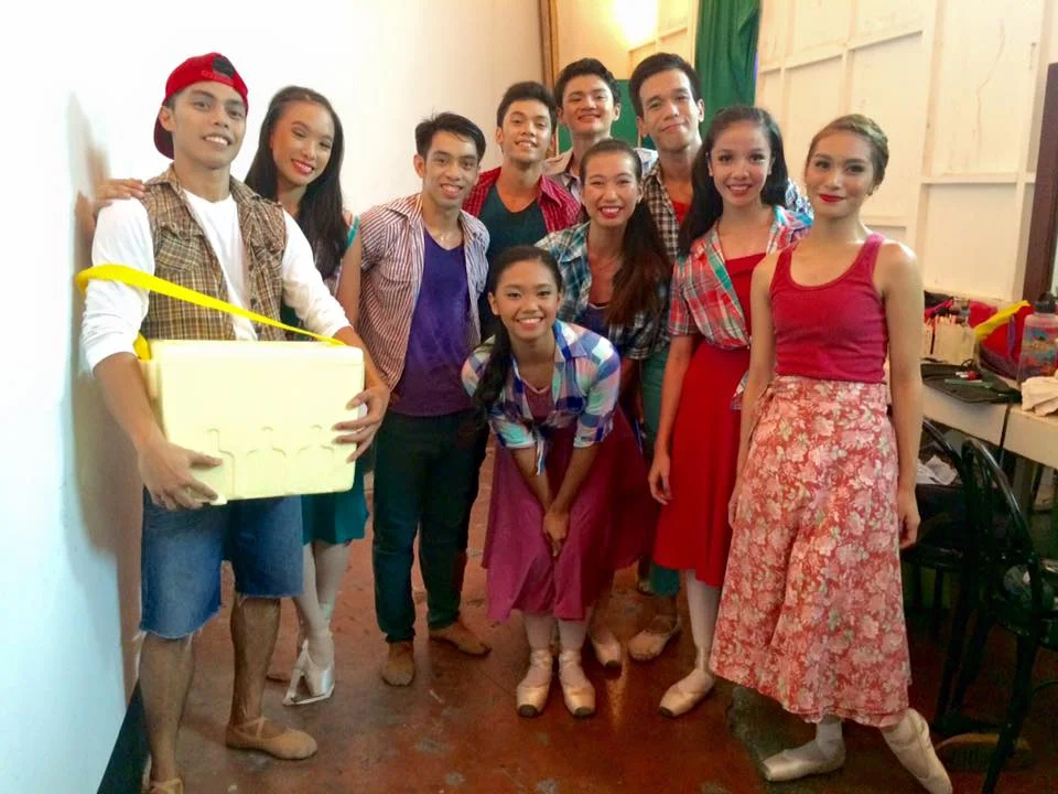 Abby (front, center) joins other cast members for Ballet Manila’s Ballet Pinoy production in Star City. Photo by Gerardo Francisco