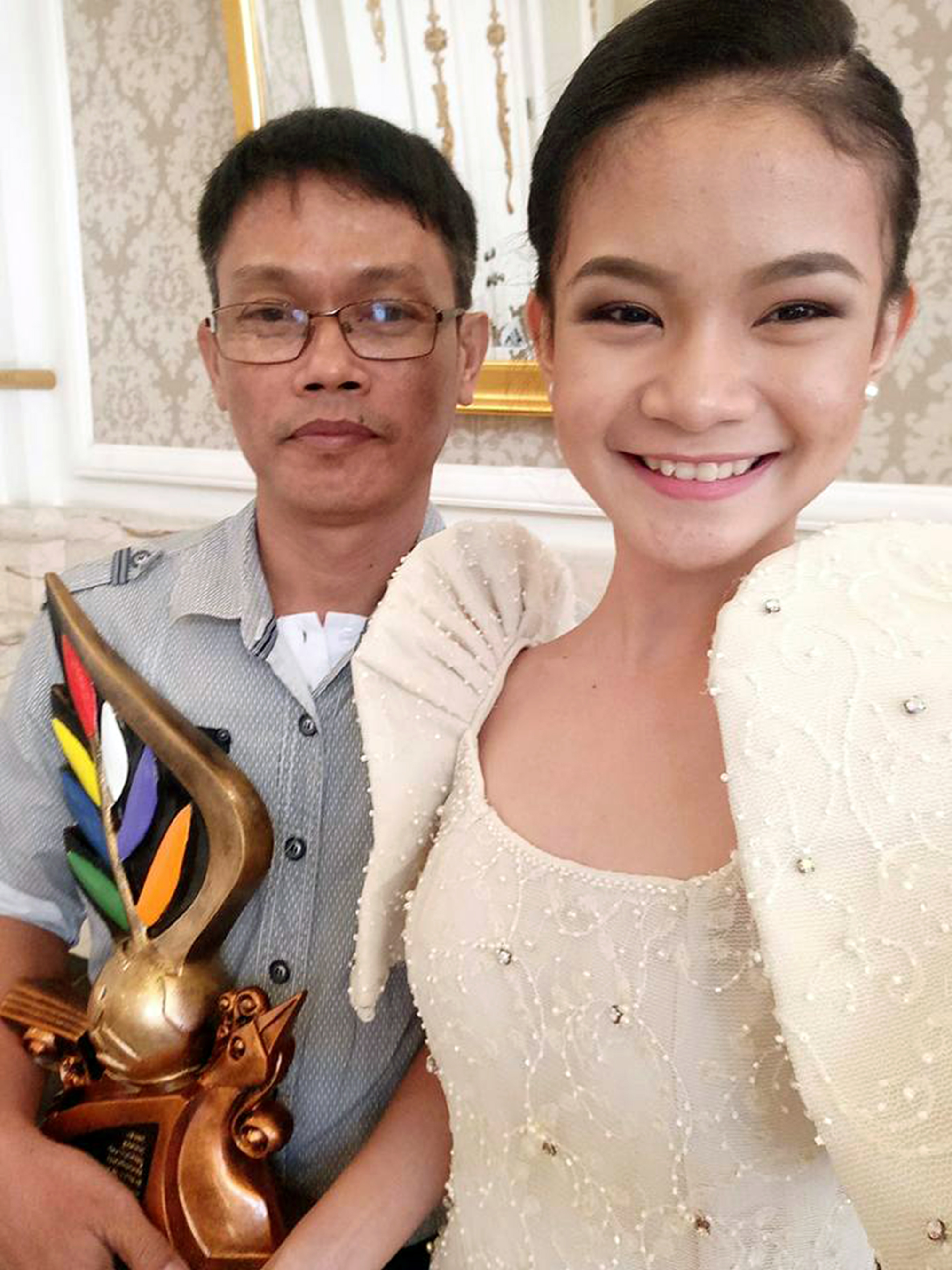 Shaira Comeros with her dad Toto who is also Ballet Manila’s costume maker