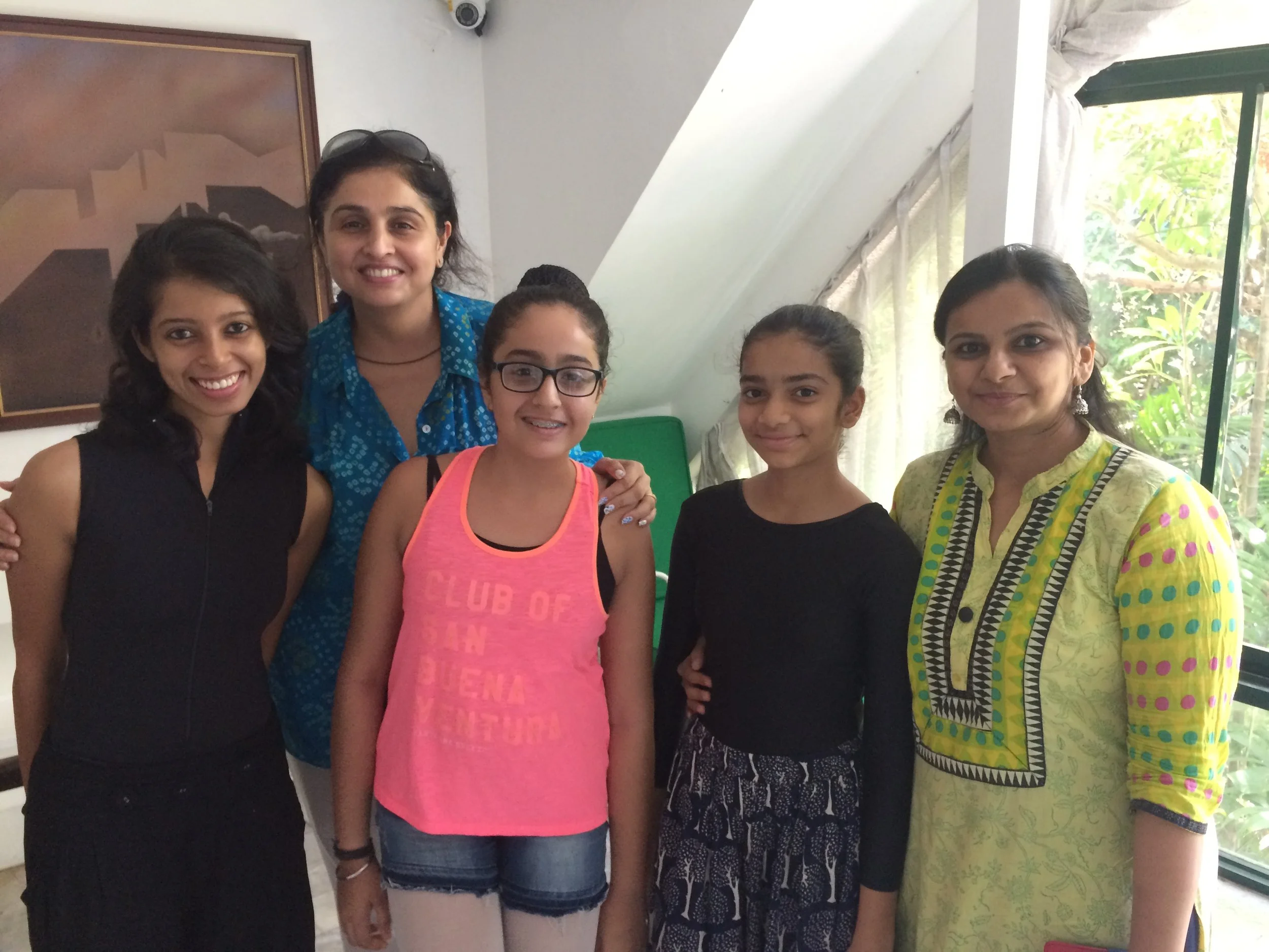 Deepika, Eesha and Krisha are joined by the girls’ moms, Harsha Karnani and Minal Shah, who are happy their daughters are so immersed in dance this summer.