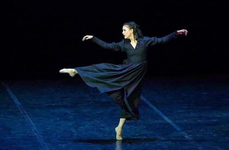 Dancing the solo, La Femme qui Voulait Parler avec le Vent (The Woman who Wants to Speak with the Wind) , choreographed by Ernest Mandap. Photo from Tatiana Predeina’s Facebook page