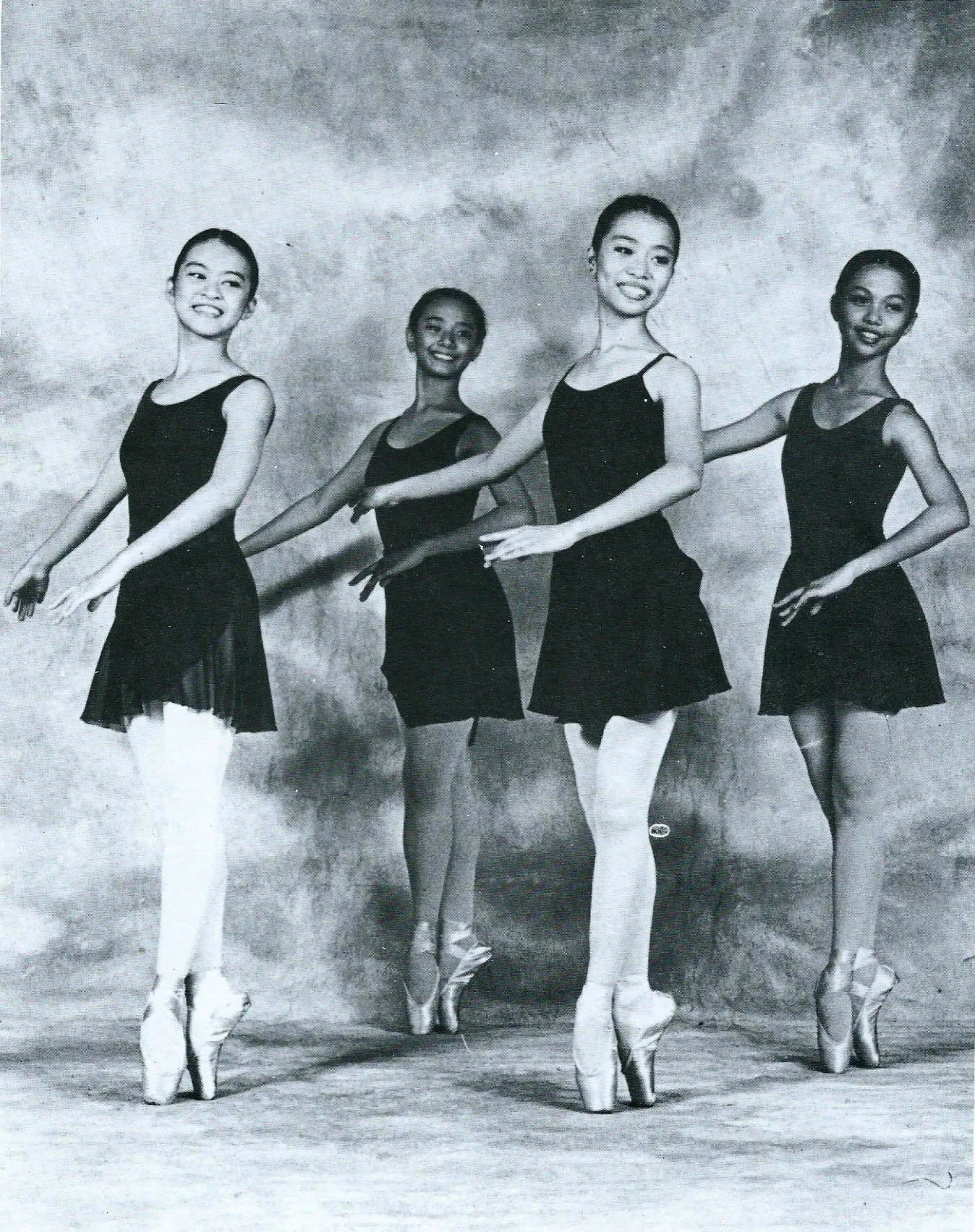 Fifteen-year-old Sofie (leftmost) joined Ballet Manila as a scholar in 1997.