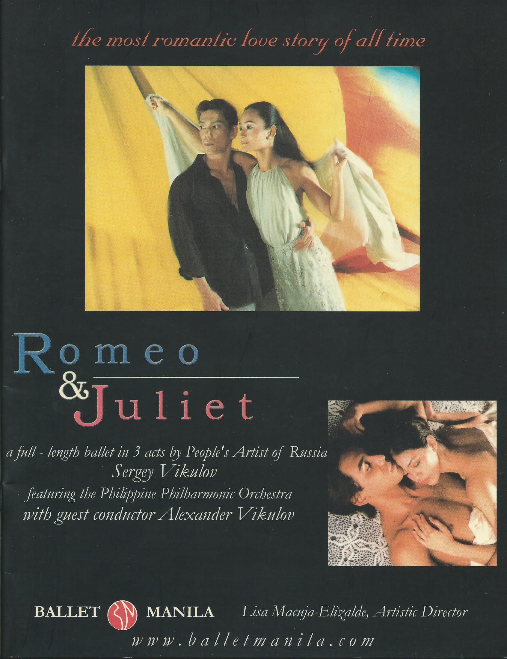 Ballet Manila’s Romeo and Juliet in 2001 featured Fred’s architectural concept for the set design, as credited in the show’s souvenir program.
