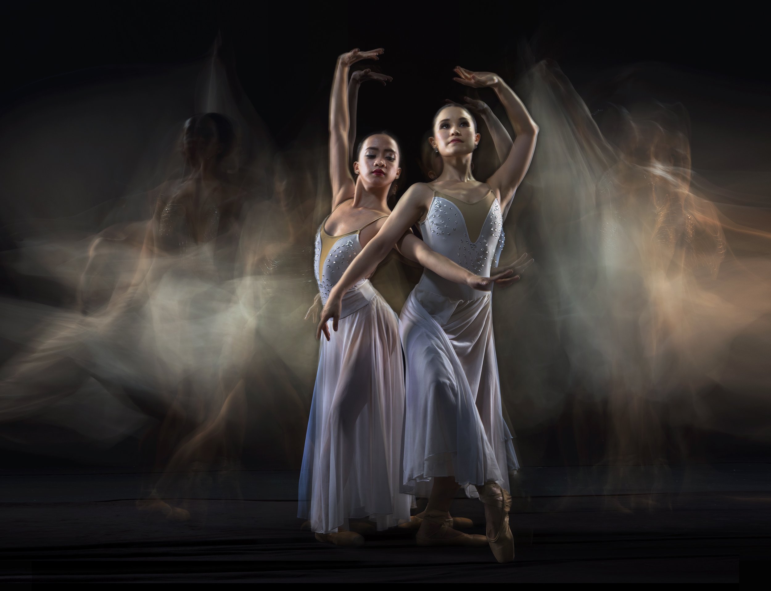 BM ballerinas Jessa Balote and Tiffany Chiang-Janolo conjur the mysterious grace of Spirit.