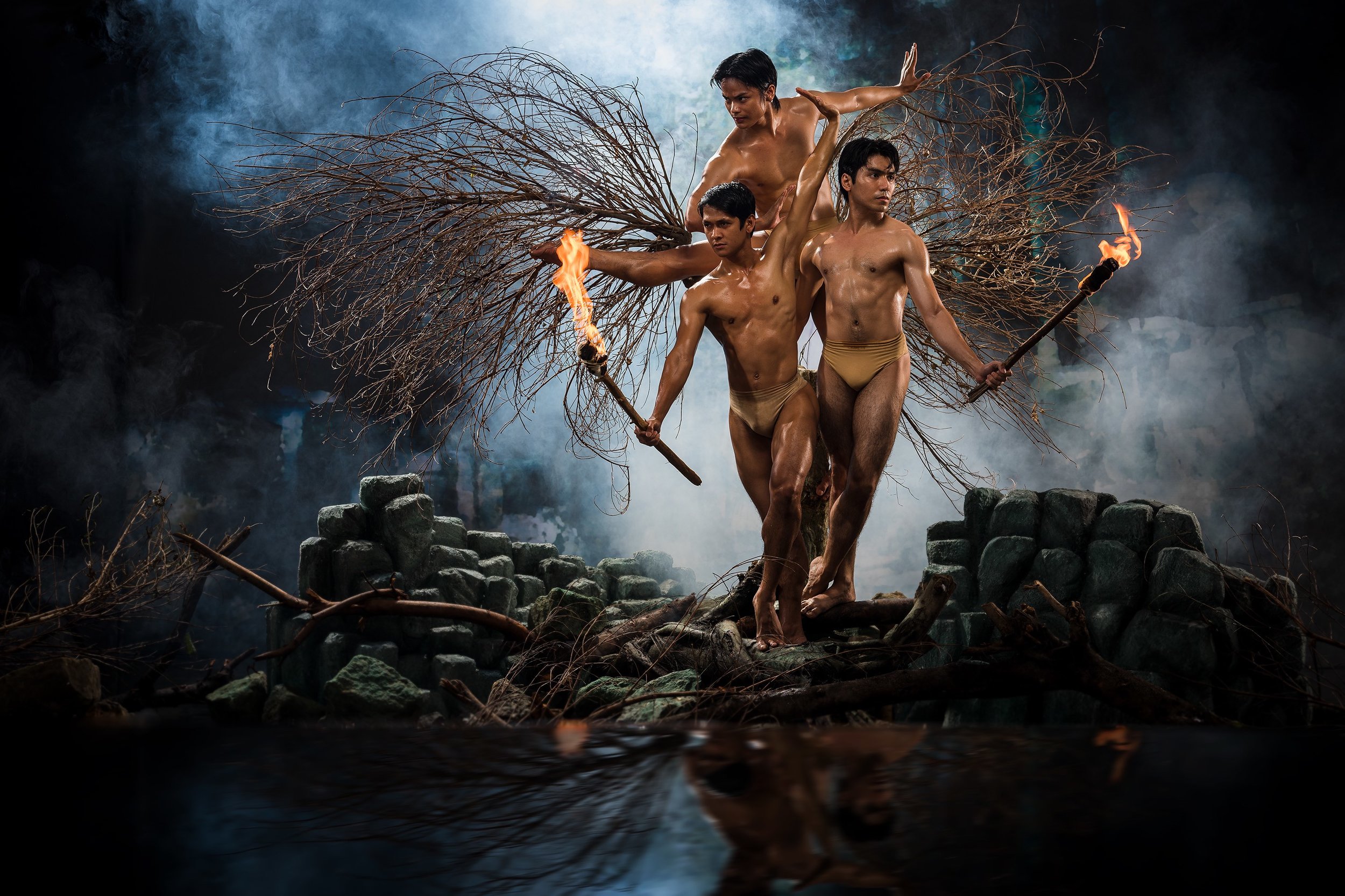 The rawness of earth embodied in BM danseurs Rudy de Dios, Elpidio Magat and Romeo Peralta.