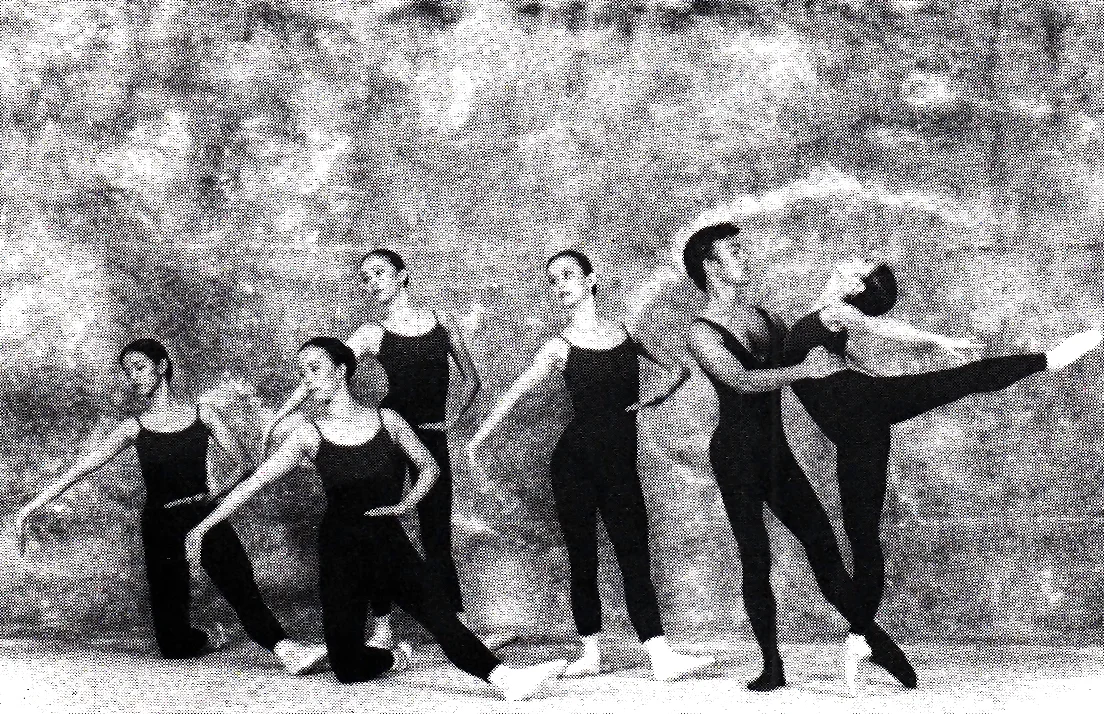 Photo of Pulp Asia ’s original cast, from the 1998 souvenir program of Gabriela, OPM, Atbp.