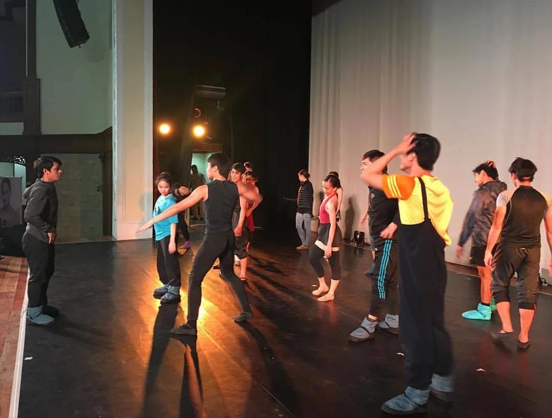 Rehearsing the APEC number before Ballet Manila’s performance of Ballet & Ballads in Lingayen, Pangasinan. Photo by Lisa Macuja-Elizalde