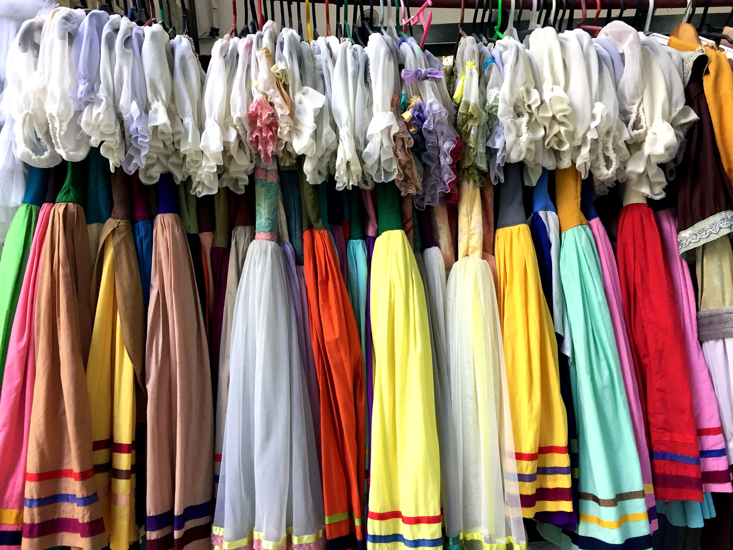 Costumes for Giselle , stored in BM’s Donada headquarters, were already being prepared for the shows in Aliw Theater and will now be used for the one in CCP. Photo by Susan A. De Guzman