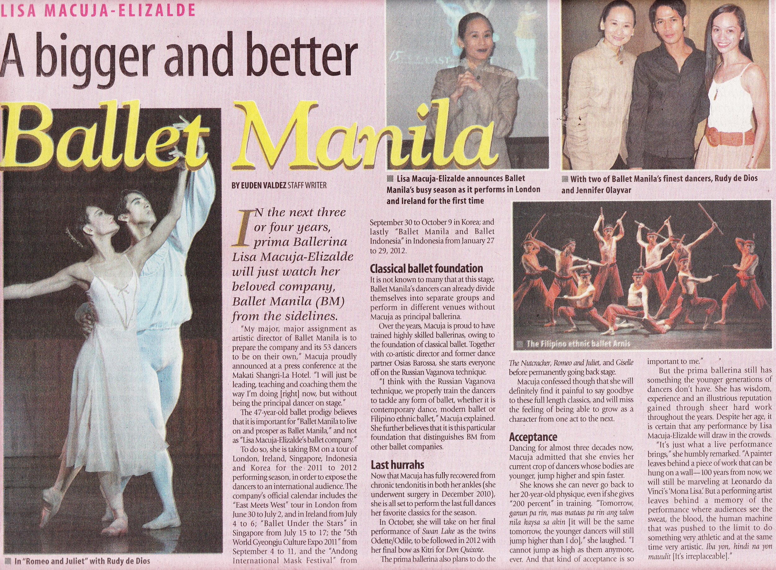This Month in BM History: June 2011 — Ballet Manila Archives