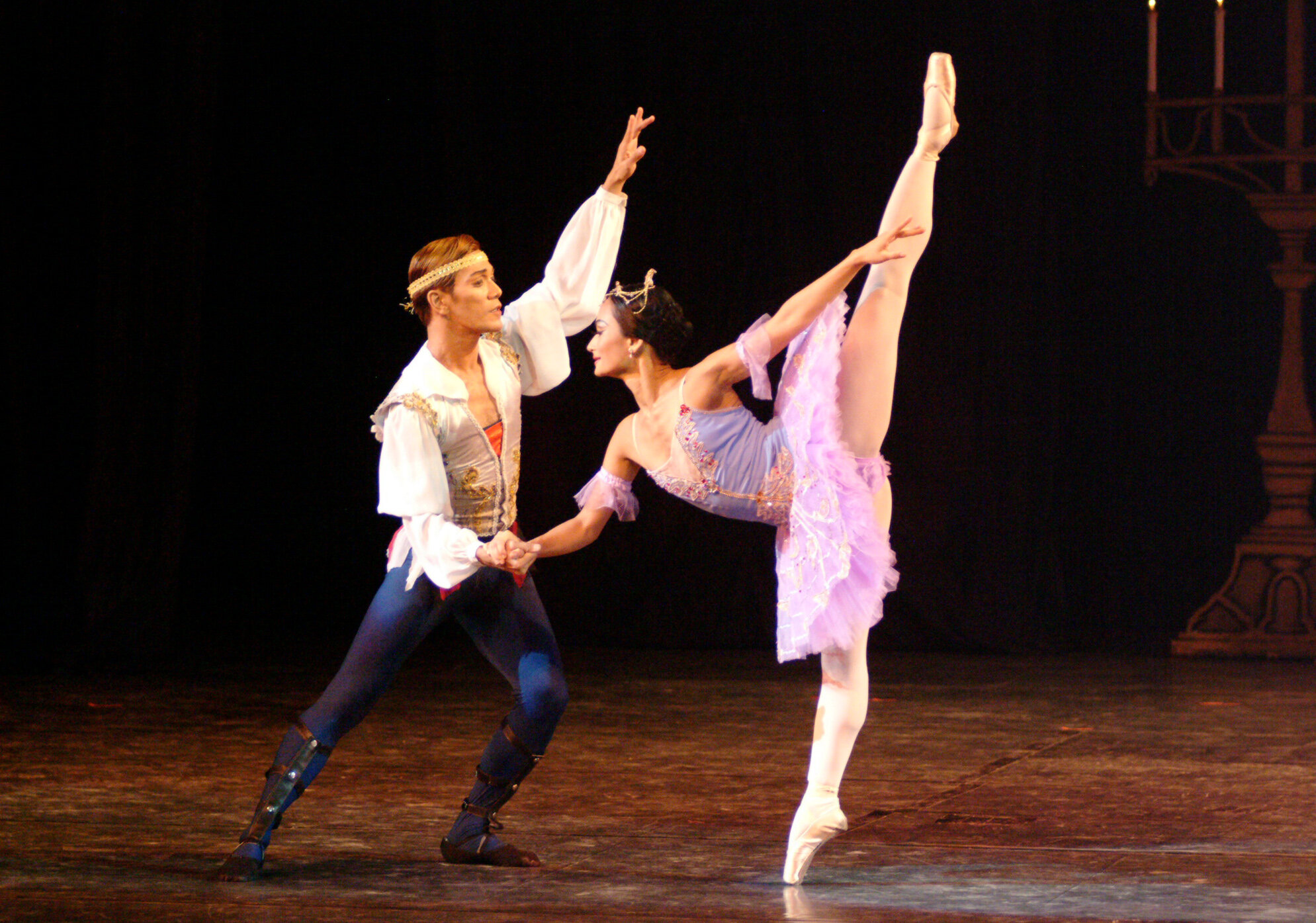    &nbsp;Lisa Macuja-Elizalde dons a tutu in soft tones of lavender and lilac for her turn as Medora in  Le Corsaire,  with Osias Barroso as her Conrad in 2004. The pirate adventure follows a damsel-in-distress plot as Conrad comes to Medora’s rescue