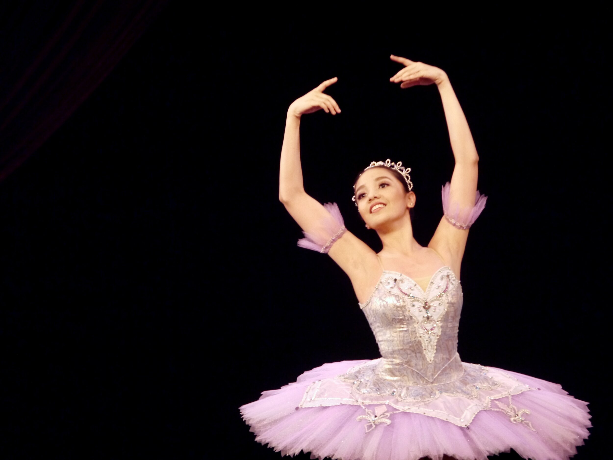    Touches of lavender lend a delicate feel to Marinette Franco’s interpretation of the  Dream Variation  from  Raymonda  in  Flight  (2017). The show was a preview of Ballet Manila’s competition pieces in that year’s Asian Grand Prix in Hong Kong. P